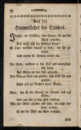 78-92, Auf die Himmelfahrt des Erlösers. - Wider den Aufschub der Bekehrung.