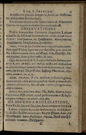 De Secunda Declinatione