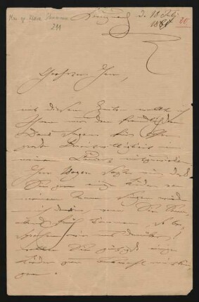 Brief an Unbekannt : 18.07.1861
