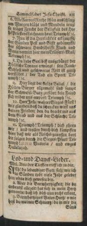 Lob- und Danck-Lieder.