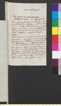 Brief von Fäsi, Johann Kaspar an Goethe, Johann Wolfgang von