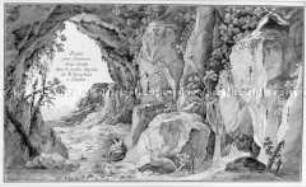 Projet pour l'intérieur d'un grotte dans le jardin anglais de M. Tronchain à Chaillot (Nr. XII/24 aus einer Folge Cahiers)