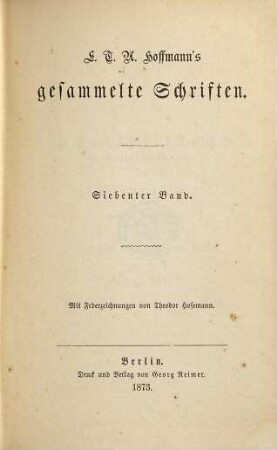 E. T. A. Hoffmann's gesammelte Schriften, 7. Phantasiestücke in Callot's Manier