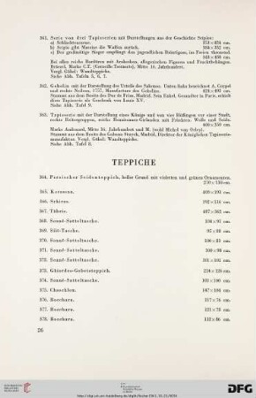Teppiche (Nr. 364-447)