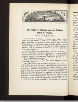 Die Krisis der Schlacht und der Rückzug hinter die Marne