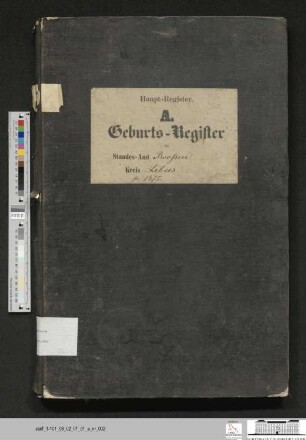 Geburtsregister Booßen 1875