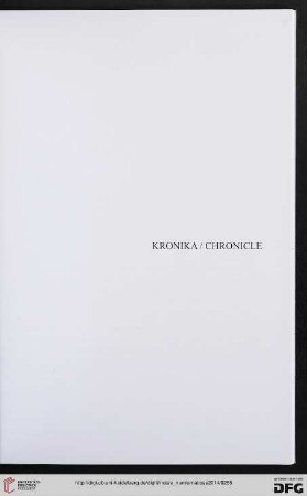 Kronika / Chronicle