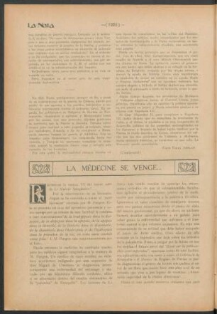 La médecine se venge...