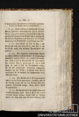 V. Beschreibung einer einfachen Hebelpresse, zum Auspressen des Saftes aus den Runkelrüben.