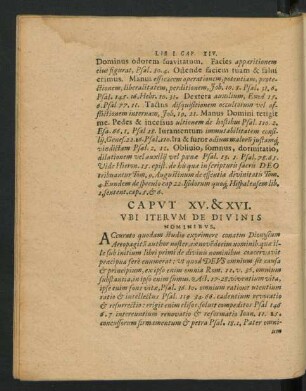 Caput XV. & XVI. Ubi Iterum De Divinis Nominibus.
