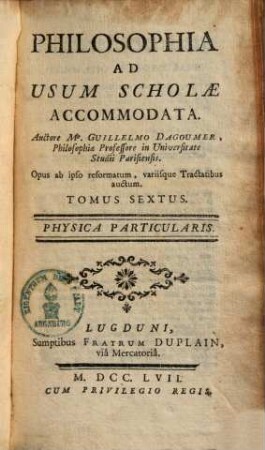 Philosophia : Ad Usum Scholae Accommodata, 6