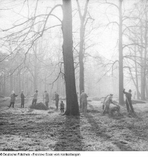 VMI (Volkswirtschaftliche Masseninitiative) Frühjahrsputz: Sachsenwerk und WBA 3 (Wohnbezirksausschuß) im Waldpark