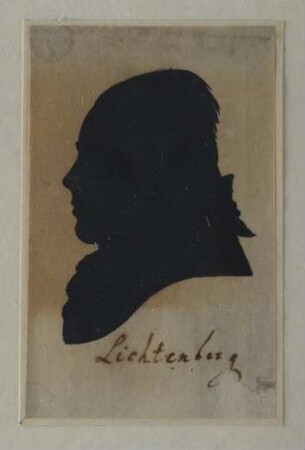Silhouette des Georg Christoph Lichtenberg