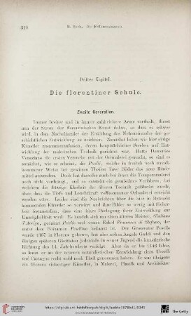 Drittes Kapitel: Die florentiner Schule - Zweite Generation