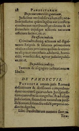 De Pandectis.