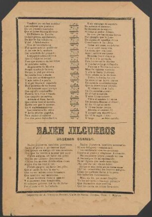 Bajen jilgueros : Moderno corrido.