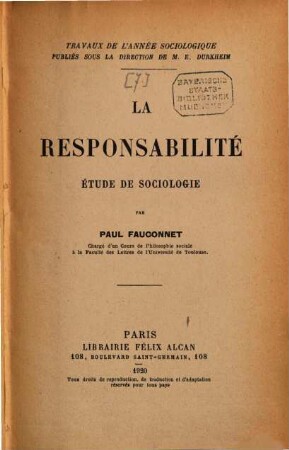 La Responsabilité