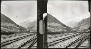Zugstrecke bei Amsteg/Sankt Gotthard