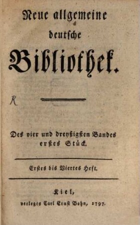 Neue allgemeine deutsche Bibliothek. 34, 34. 1797