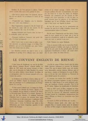 Le couvent englouti de Rhinau.