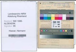Entnazifizierung Hermann Hoever , geb. 30.12.1907 (Baeckermeister)