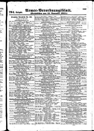 794. Ausgabe. Donnerstag, 18. November 1915