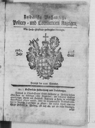 47tes Stück, Ausgabe vom 20. November 1767