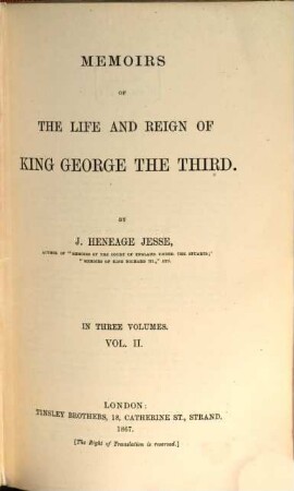 Memoirs of the Life and Reign of King George the Third, 2