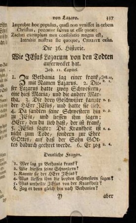 337-347, Die 36. - 38. Historie