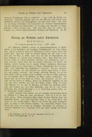 Beiträge zur Geschichte unsers Schulwesen