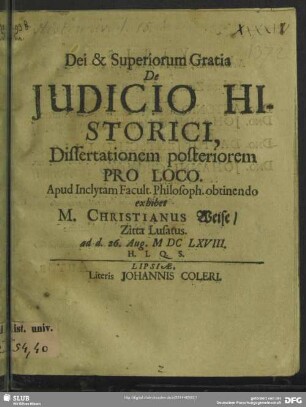 De judicio historici