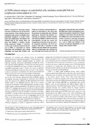 A CD99-related antigen on endothelial cells mediates neutrophil but not lymphocyte extravasation in vivo