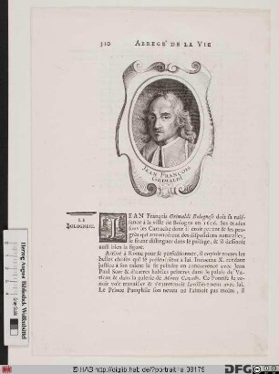 Bildnis Giovanni Francesco Grimaldi, gen. il Bolognese