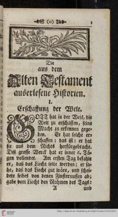 1. Die Erschaffung der Welt