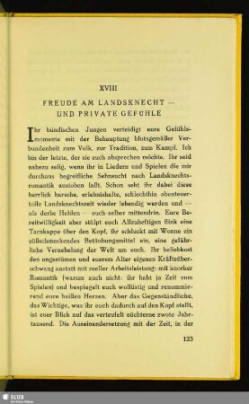 XVIII Freude Am Landsknecht – Und Private Gefühle