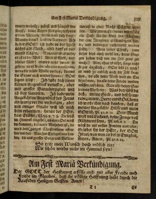 329-339, Am Fest Mariae Verkündigung