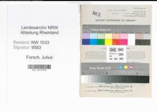 Entnazifizierung Julius Forsch , geb. 28.12.1907 (Polizeiobermeister)