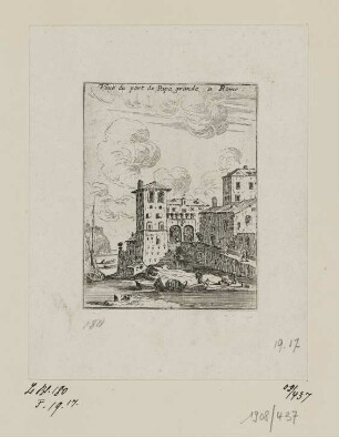 Veuë du port de Ripa grande a Rome, aus: "Divers veuës d’Italie et autre lieu"