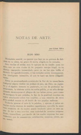 Notas de arte - Hijo mío