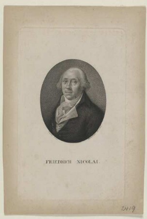 Bildnis des (Christoph) Friedrich Nicolai