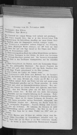 Sitzung vom 14. November 1882.