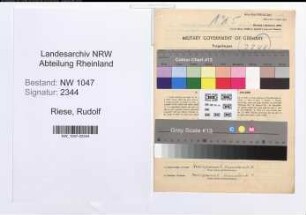Entnazifizierung Rudolf Riese , geb. 03.07.1892 (Angestellter)