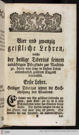 Vier und zwanzig geistliche Lehren