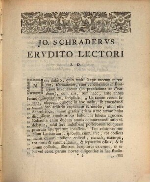 Joannis Schraderi Liber Emendationum