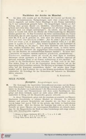 6: Kempten : Ausgrabungen 1912$nElektronische Ressource