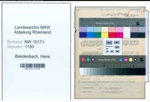 Entnazifizierung Hans Breidenbach , geb. 31.01.1892 (Kaufmann)