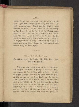 Achtundfünfzigste Erzählung. Eulenspiegel bezahlt in Staßfurt die Hälfte seiner Zeche mit einem Hundefell.