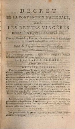 Collection générale des décrets rendus par la Convention Nationale. 44. 1794