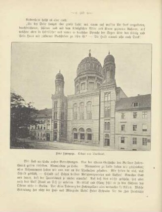 Neue Synagoge. Erbaut von Knoblauch