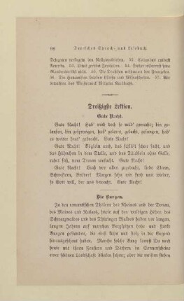 Dreißigste Lektion